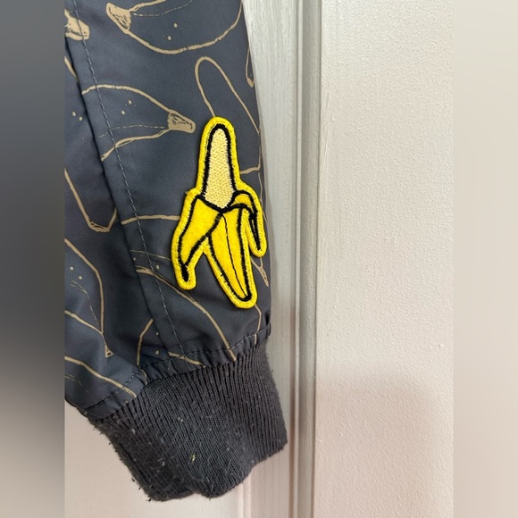{Indikidual} Banana Print Patch Bomber Jacket ๐ - Size 7-9Y - Picture 10 of 16